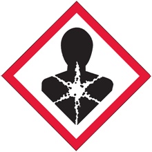 1 x 1" Pictogram - Health Hazard Labels