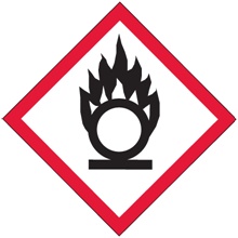 1 x 1" Pictogram - Flame Over Circle Labels