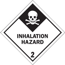 4 x 4" - "Inhalation Hazard - 2" Labels