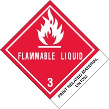 4 x 4 3/4" - "Paint Related Material" Labels