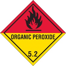 4 x 4" - "Organic Peroxide - 5.2" Labels