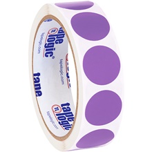 1" Purple Inventory Circle Labels