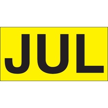 3 x 6" - "JUL" (Fluorescent Yellow) Months of the Year Labels