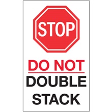 6 x 10" - "Stop - Do Not Double Stack" Labels