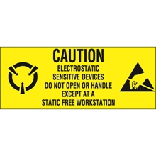 1 x 2 1/2" - "Electrostatic Sensitive Devices" Labels