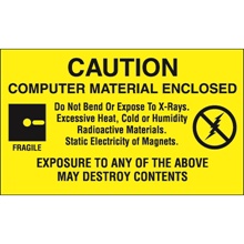 3 x 5" - "Computer Material Enclosed" Labels