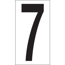 3 1/2" "7" Vinyl Warehouse Number Labels