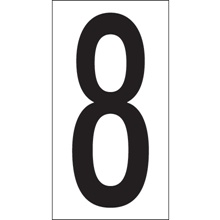 3 1/2" "8" Vinyl Warehouse Number Labels