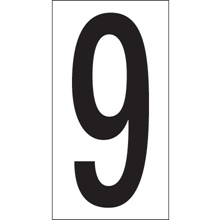 3 1/2" "9" Vinyl Warehouse Number Labels