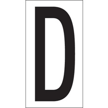 3 1/2" "D" Vinyl Warehouse Letter Labels