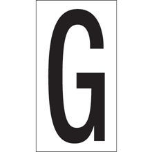 3 1/2" "G" Vinyl Warehouse Letter Labels