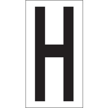 3 1/2" "H" Vinyl Warehouse Letter Labels