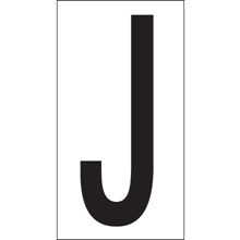 3 1/2" "J" Vinyl Warehouse Letter Labels