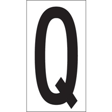 3 1/2" "Q" Vinyl Warehouse Letter Labels