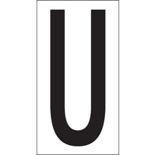 3 1/2" "U" Vinyl Warehouse Letter Labels