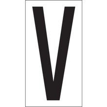 3 1/2" "V" Vinyl Warehouse Letter Labels