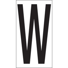 3 1/2" "W" Vinyl Warehouse Letter Labels