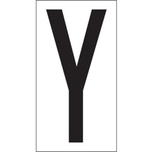 3 1/2" "Y" Vinyl Warehouse Letter Labels
