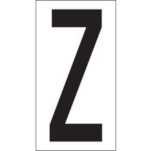 3 1/2" "Z" Vinyl Warehouse Letter Labels