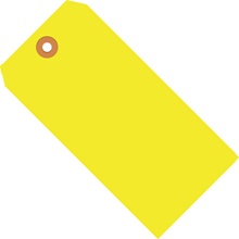 3 1/4 x 1 5/8" Fluorescent Yellow 13 Pt. Shipping Tags
