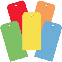 6 1/4 x 3 1/8" Assorted Color 13 Pt. Shipping Tags