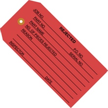 4 3/4 x 2 3/8" - "Rejected" Inspection Tags