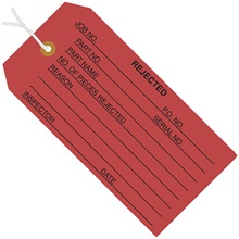 4 3/4 x 2 3/8" - "Rejected" Inspection Tags - Pre-Strung