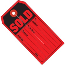 4 3/4 x 2 3/8" "SOLD" Retail Tags