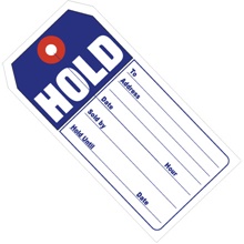 4 3/4 x 2 3/8" "HOLD" Retail Tags