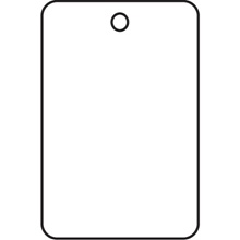 1 3/4 x 2 7/8" White Garment Tags