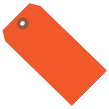 4 3/4 x 2 3/8" Orange Plastic Shipping Tags