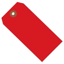 4 3/4 x 2 3/8" Red Plastic Shipping Tags