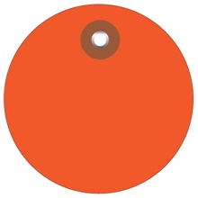 3" Orange Plastic Circle Tags