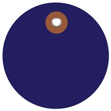 2" Blue Plastic Circle Tags