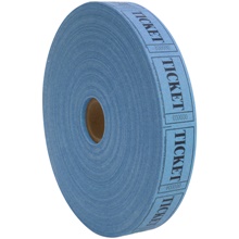 1" x 1 3/4" Blue Single Ticket