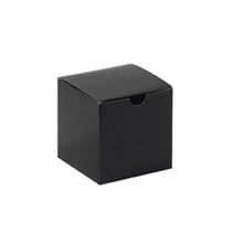 4 x 4 x 4" Black Gloss Gift Boxes