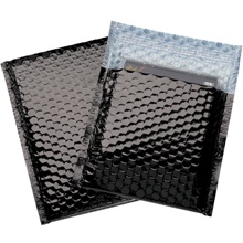 7 x 6 3/4" Black Glamour Bubble Mailers