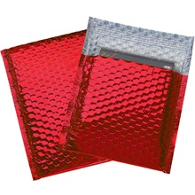 7 x 6 3/4" Red Glamour Bubble Mailers