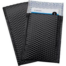 7 1/2 x 11" Black Glamour Bubble Mailers