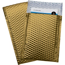 7 1/2 x 11" Gold Glamour Bubble Mailers