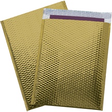 13 x 17 1/2" Gold Glamour Bubble Mailers