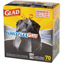 Glad® ForceFlex® Trash Bags - 30 Gallon, Black