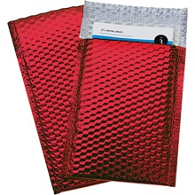 7 1/2 x 11" Red Glamour Bubble Mailers