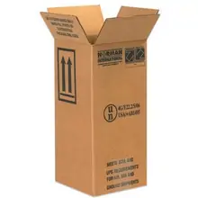 6 x 6 x 12 3/4" 1 - 1 Gallon Plastic Jug Haz Mat Boxes