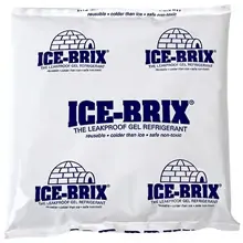 6 x 5 3/4 x 1" - 12 oz. Ice-Brix® Cold Packs