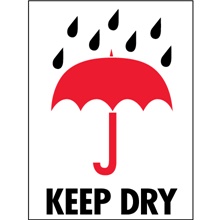 3 x 4" - "Keep Dry" Labels