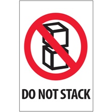 4 x 6" - "Do Not Stack" Labels