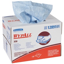 Kimberly Clark® WypALL® X90 11.1 x 16.8" Blue Heavy-Duty Wipers Dispenser Box