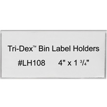 4 x 1 3/4" Tri-Dex™ Bin Label Holders