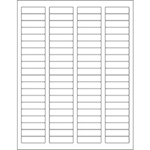 1 3/4 x 1/2" White Rectangle Laser Labels
